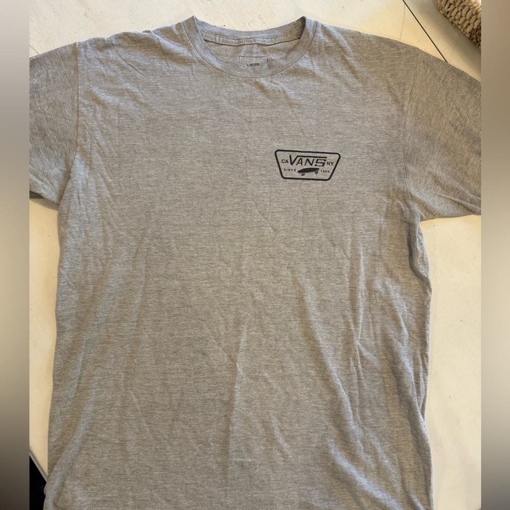 Vans Gray Short Sleeve Tee Heathered Casual